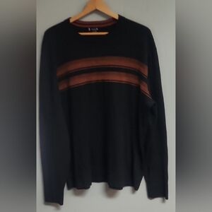 Smartwool Mens Sweater XXL Sparwood Stripe Crew Neck Charcoal